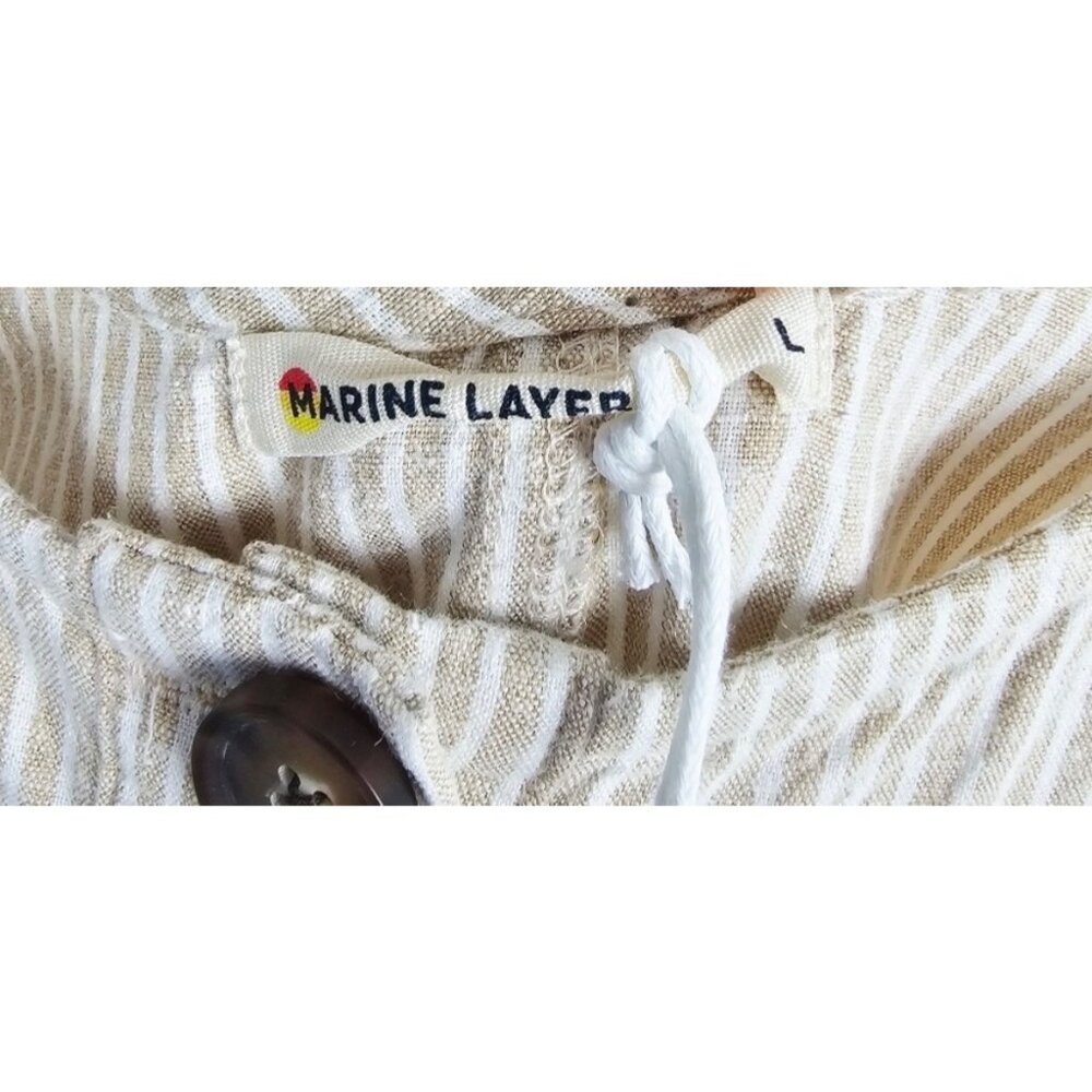 Marine Layer Sydney Natural Stripe Button-Front Jumpsuit, new with tags - Picture 4 of 7